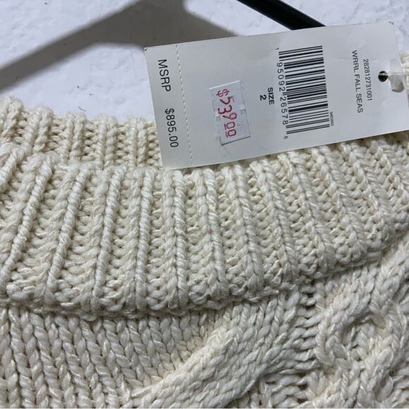 New Ralph Lauren lamb wool and silk Cable knit dress 2 - Picture 8 of 13